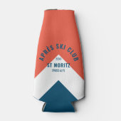 エペーススキークラブヴィンテージレッドネイビーウィンター ボトルクーラー (正面)