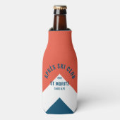 エペーススキークラブヴィンテージレッドネイビーウィンター ボトルクーラー (ボトル正面)