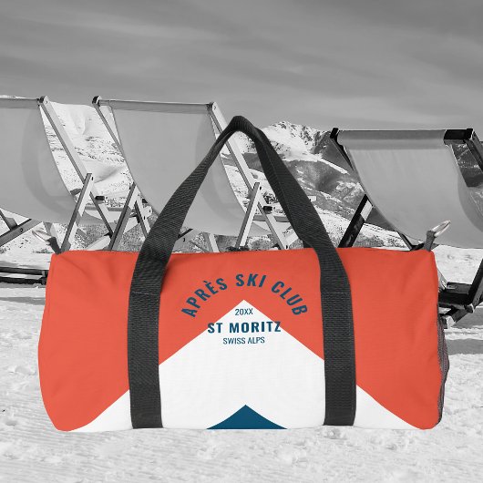 エペーススキークラブヴィンテージレッドネイビーモノグラム ダッフルバッグ