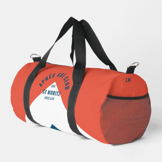 エペーススキークラブヴィンテージレッドネイビーモノグラム ダッフルバッグ (右コーナー)