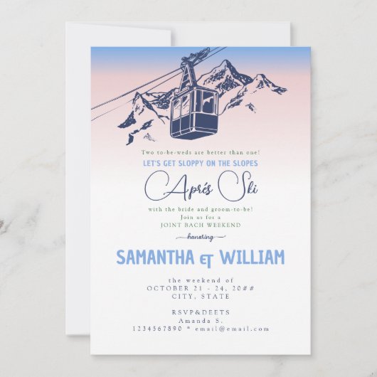 エペーススキースロッピースプレグスウィンタージョイントバッハ週末 招待状 (正面)