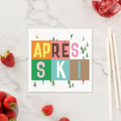 エペーススキーレトロスキーヤーズカラーブロック スタンダードカクテルナプキン (インサイチュ)