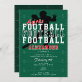 エペールサッカーゲームスポーツバースデーパーティー 招待状 (正面/裏面)