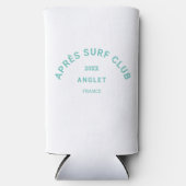 エペールサーフクラブターコイズサーファーズソーシャルクレスト スリム缶クーラー (正面)