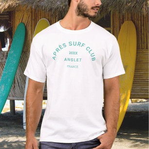 エペールサーフクラブターコイズサーファーズソーシャルクレスト Tシャツ