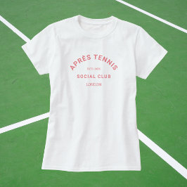 エペールテニスソーシャルクラブカスタムピンククレスト Tシャツ