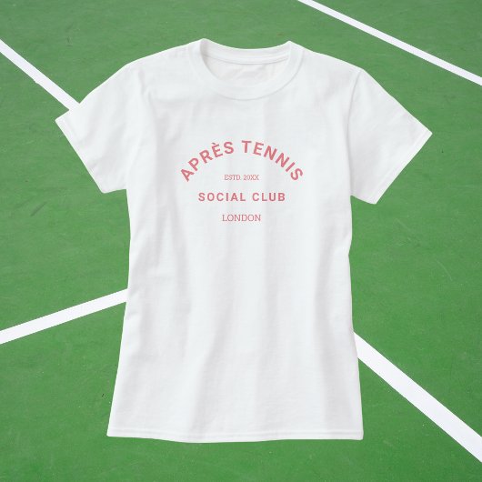 エペールテニスソーシャルクラブカスタムピンククレスト Tシャツ