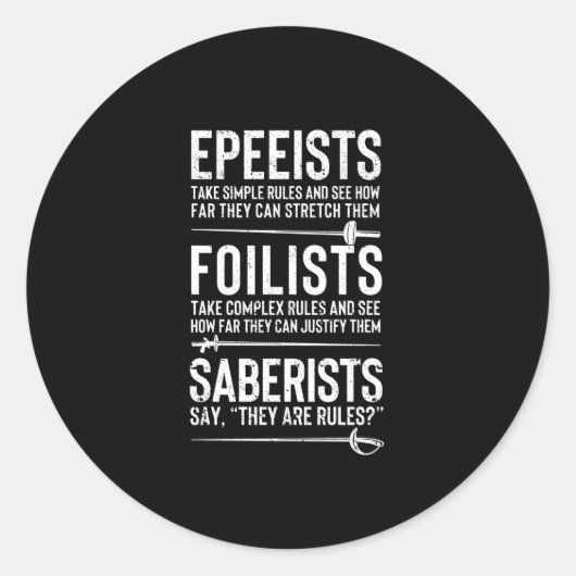 エペ・フェンサー・フォイル・フェンサー・セイバー・フェンサー・フェンシング ラウンドシール (正面)