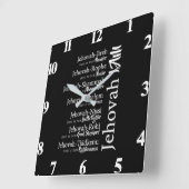 エホバの名前 スクエア壁時計 (傾斜)