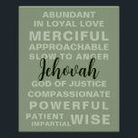 エホバの特質 | JW ポスター<br><div class="desc">このポスターはエホバの驚くべき資質を示している。好みの言語に文字をパーソナライズし、必要に応じて色や要素を調整できる。</div>