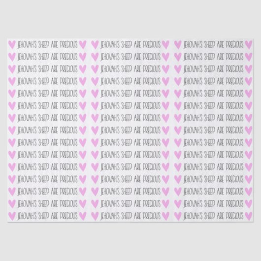 「エホバの羊は大切」ティッシュペーパー 薄葉紙 (正面)