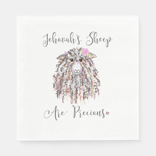 「エホバの羊は大切」ナプキン スタンダードランチョンナプキン (正面)
