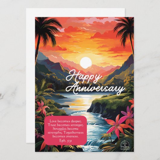 エホバの証人のためのJWハッピーアニバーサリーカード (正面/裏面)