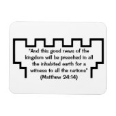エホバの証人時計塔マタイ24:14磁石 マグネット (横)