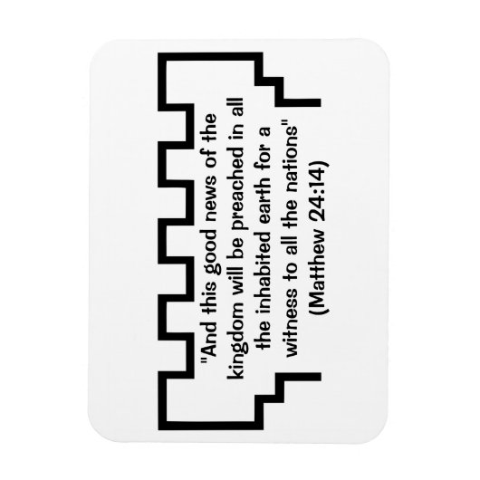 エホバの証人時計塔マタイ24:14磁石 マグネット (縦)