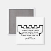 エホバの証人時計塔マタイ28:19磁石 マグネット (正面/裏面)