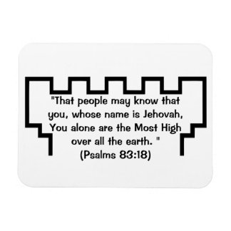 エホバの証人時計塔Psalms 83:18マグネット マグネット