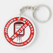 エホバの証人-血無し キーホルダー (裏面)