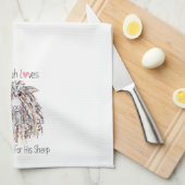 "エホバは彼の羊気にを愛して"キッチン キッチンタオル (四つ折り)