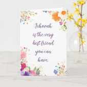 エホバは最高の友だ | JWあいさつ カード (黄色い花)