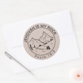 エホバは私の岩だ | JW ラウンドシール (封筒)