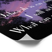 エホバは私の横にある日没の聖書の詩Psalmの上にある ポスター (角)