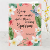 エホバ証人JW勇気付けられるマタイ10:31 カード (黄色い花)