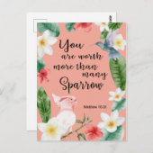 エホバ証人JW勇気付けられるマタイ10:31 ポストカード (正面/裏面)