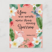 エホバ証人JW勇気付けられるマタイ10:31 ポストカード (正面)