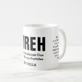 エホバ・ジレパーソナライズされたクリスチャン コーヒーマグカップ (正面右)