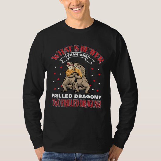 エボシトカゲ フリルネックトカゲ 爬虫類 Tシャツ (正面)