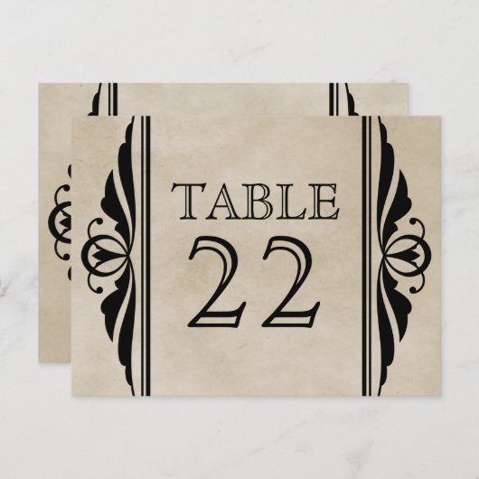 エボニエレガントデコテーブル番号はがき ポストカード (正面/裏面)