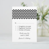 エボニシンプルーのChevron応答カード 出欠カード (スタンド正面)