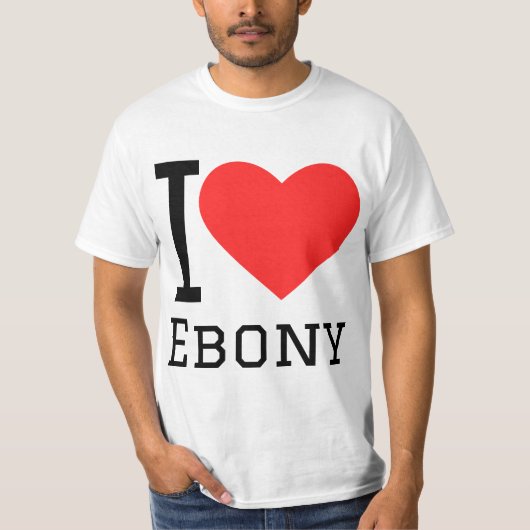 エボニーが好き Tシャツ (正面)