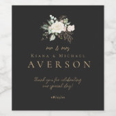 エボニーとアイボリー結婚のフローラのID989 ワインラベル (シングルラベル)