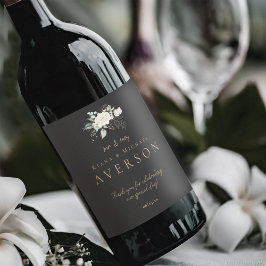 エボニーとアイボリー結婚のフローラのID989 ワインラベル