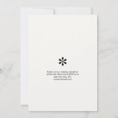 エボニーとアイボリー | シックミニマル結婚ズ 招待状 (裏面)