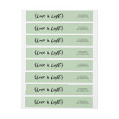 エボニーエレガントスケッチされた愛と軽い休日 ラップアラウンドラベル (シート)