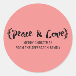 エボニーエレガントスケッチピース&ラブホリデー ラウンドシール