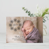 エボニースノーフレークリースホリデーフォトフラットカード シーズンカード (スタンド正面)