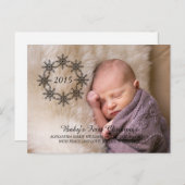 エボニースノーフレークリースホリデーフォトポストカード シーズンポストカード (正面/裏面)