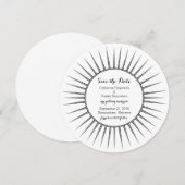 エボニーデコレトロ保存日付招待状 セーブザデート (正面/裏面)