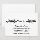 エボニーハートの方程式 Save the Date 招待状 (正面/裏面)