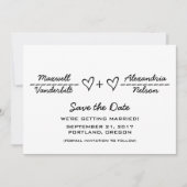 エボニーハート方程式 Save the Date 招待状 (正面)