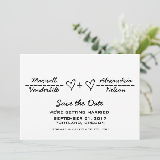 エボニーハート方程式 Save the Date 招待状 (スタンド正面)