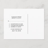 エボニーファンシー装飾用RSVPポストカード インビテーションポストカード (裏面)