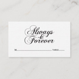 エボニーフォーエバー結婚ズ座席表 プレイスカード