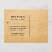 エボニーヴィンテージ蓄音機RSVPポストカード インビテーションポストカード (裏面)