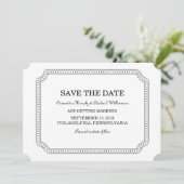 エボニー囲みチケット セーブ・ザ・デート招待状 招待状 (スタンド正面)