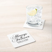 エボニー常時&フォーエバー結婚ズ紙コースター スクエアペーパーコースター (インサイチュ)